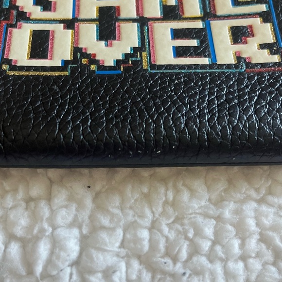 Coach X PacMan “GAME OVER” Pebble Leather Wristlet - Picture 4 of 4